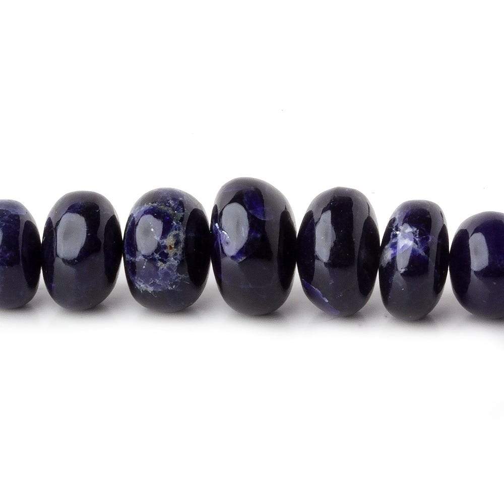 5-11mm Sodalite plain rondelle beads 19.5 inch 114 pieces A - Beadsofcambay.com