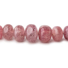 5-12.5mm Strawberry Quartz Plain Rondelle Beads 18 inch 88 pieces - Beadsofcambay.com