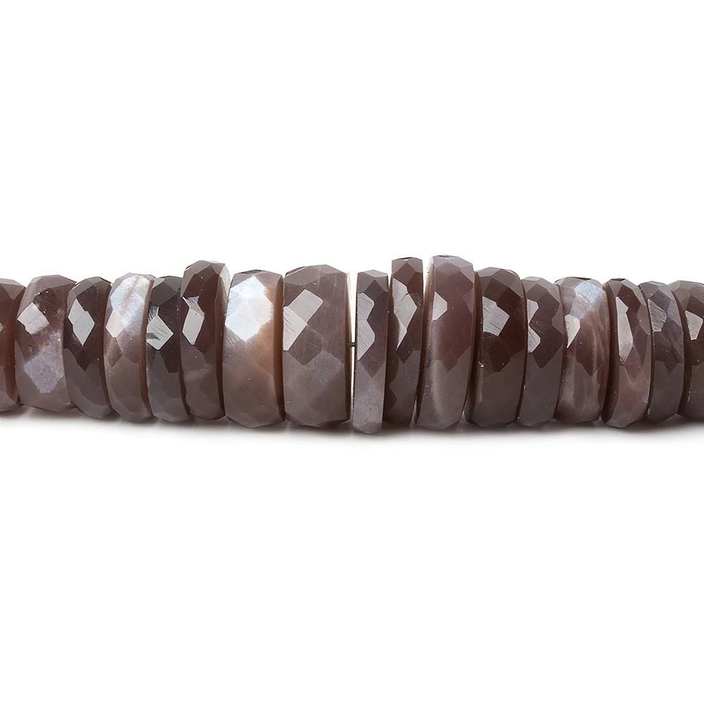 5-12mm Chocolate Moonstone faceted heshi beads 16 inch 130 pieces - Beadsofcambay.com