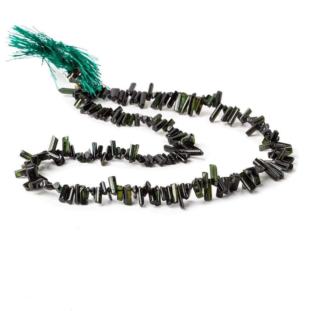 5-13mm Green Tourmaline Natural Crystal Top Drilled 180 pcs - Beadsofcambay.com