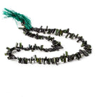 5-13mm Green Tourmaline Natural Crystal Top Drilled 180 pcs - Beadsofcambay.com