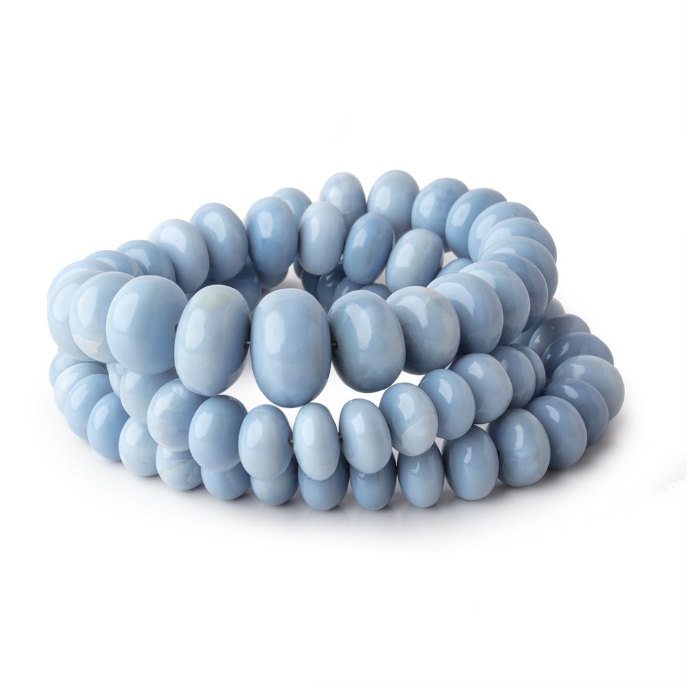 5-13mm Owyhee Denim Blue Opal Plain Rondelle Beads 18 inch 88 pieces - Beadsofcambay.com