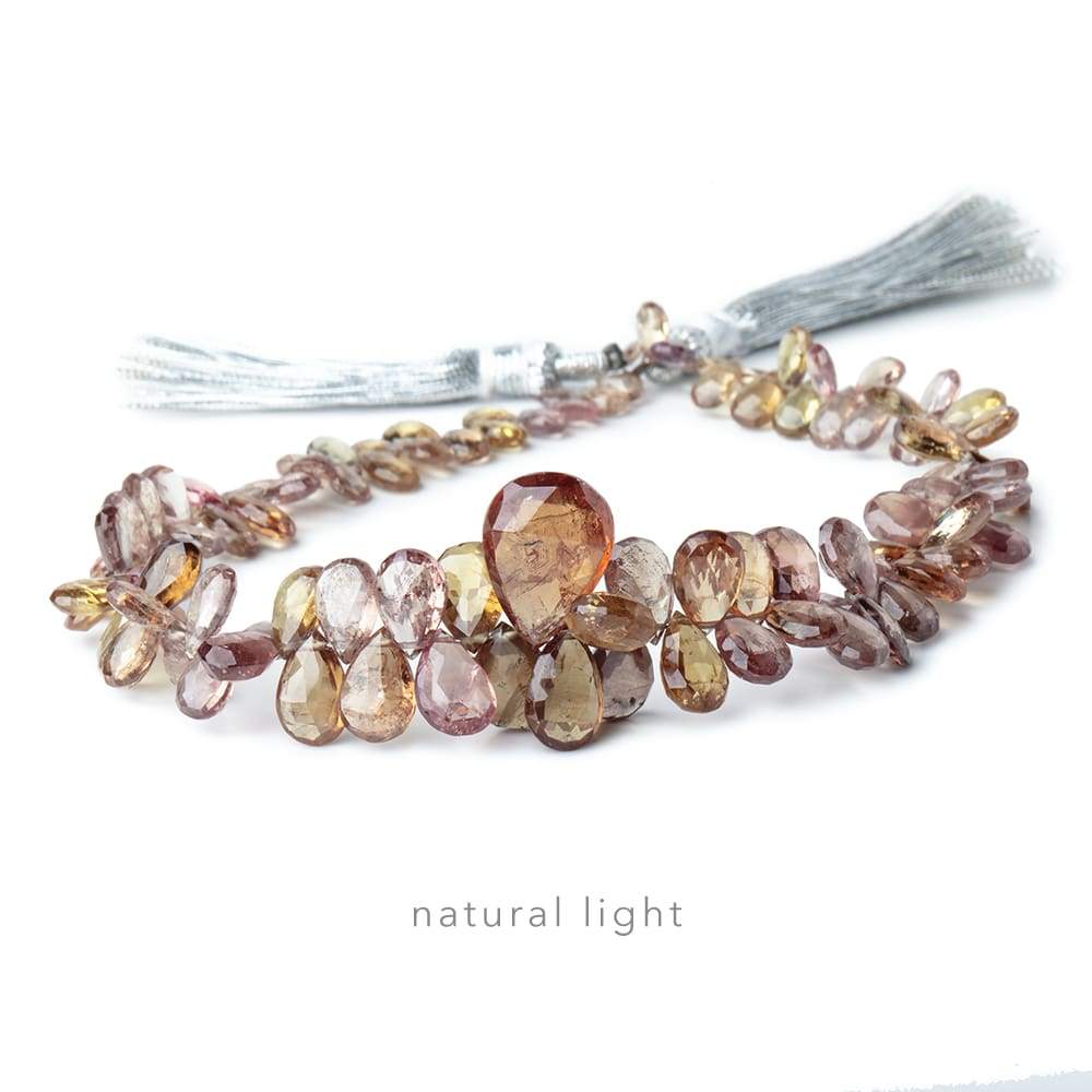 5-14mm Color Change Garnet Faceted Pear Beads 9 inch 104 pieces AAA - Beadsofcambay.com