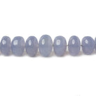 5-14mm Turkish Blue Chalcedony plain rondelle beads 16 inch 80 pieces AA - Beadsofcambay.com