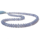 5-14mm Turkish Blue Chalcedony plain rondelle beads 16 inch 80 pieces AA - Beadsofcambay.com