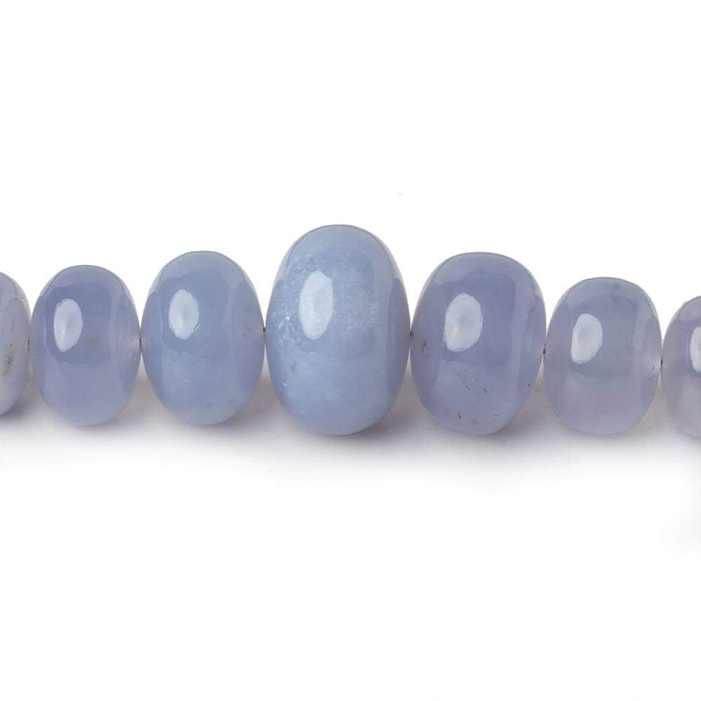 5-14mm Turkish Blue Chalcedony plain rondelle beads 16 inch 80 pieces AA - Beadsofcambay.com