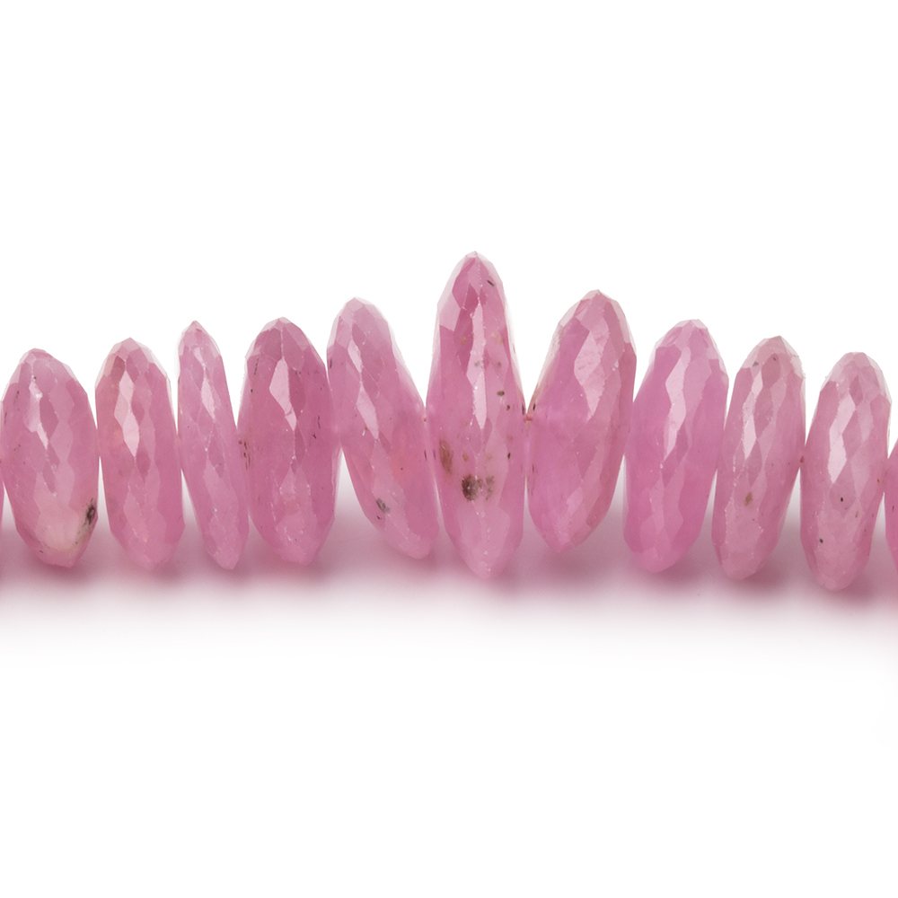 5-15mm Ruby German Faceted Rondelles 16 inch 118 Beads - Beadsofcambay.com