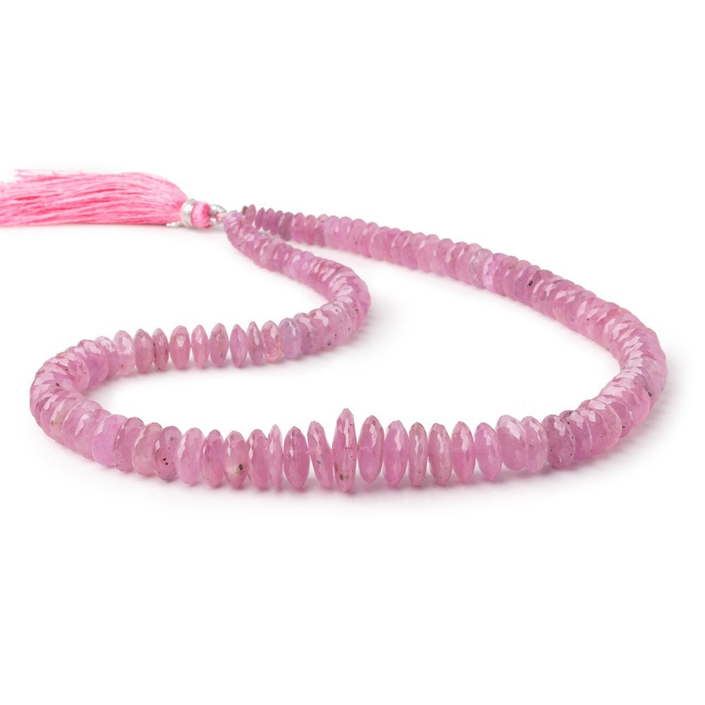 5-15mm Ruby German Faceted Rondelles 16 inch 118 Beads - Beadsofcambay.com