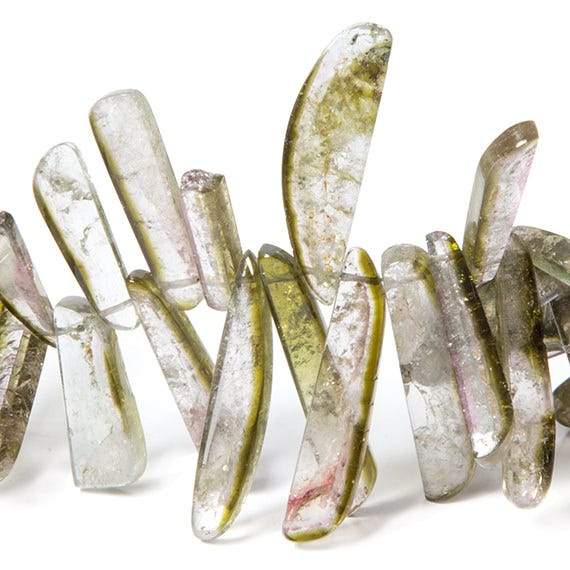 5-27mm Watermelon Tourmaline Beads Top Drilled Slices, AAA Grade 125 pcs - Beadsofcambay.com