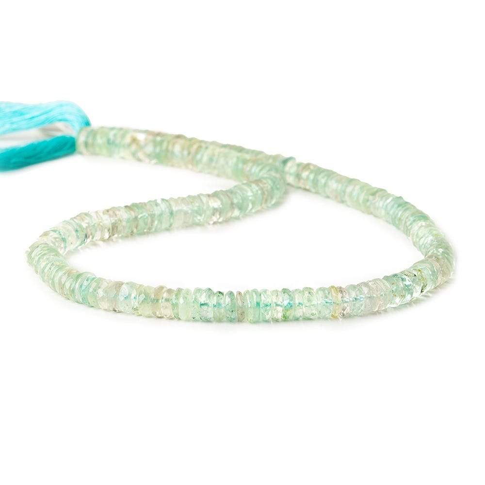 5-5.5mm Aquamarine faceted heshi Beads 15 inch 198 pieces - Beadsofcambay.com
