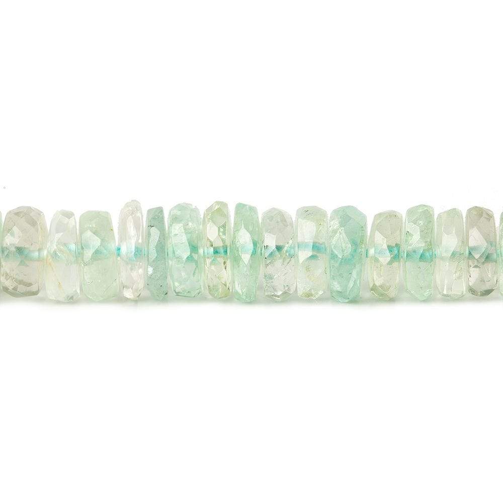 5-5.5mm Aquamarine faceted heshi Beads 15 inch 198 pieces - Beadsofcambay.com