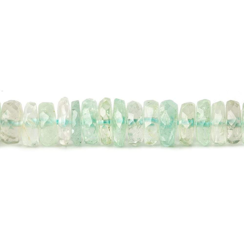 5-5.5mm Aquamarine faceted heshi Beads 15 inch 198 pieces - Beadsofcambay.com