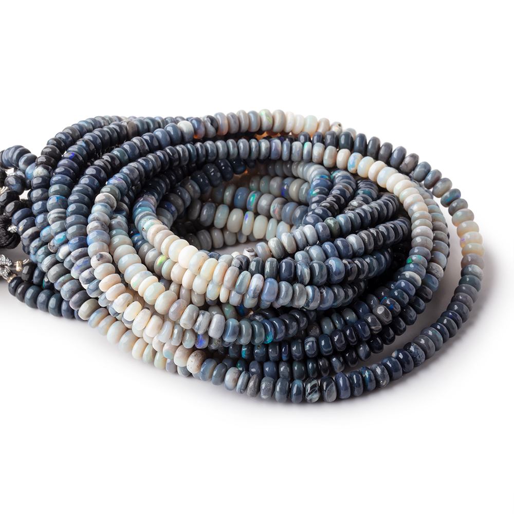 5-5.5mm Australian Opal Plain Rondelle Beads 16 inch 145 pieces AA - Beadsofcambay.com