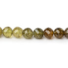 5-5.5mm Grossular Garnet Faceted Round Beads 8 inch 40 pieces - Beadsofcambay.com