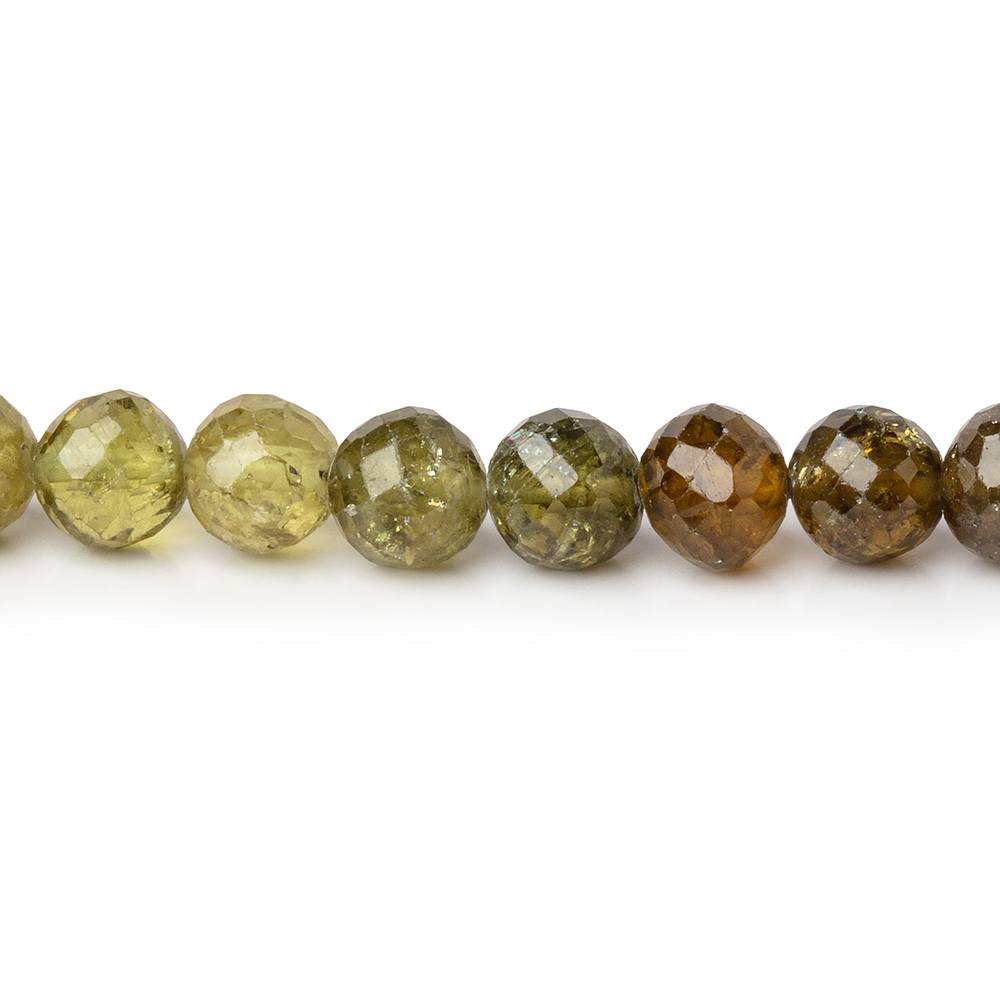 5-5.5mm Grossular Garnet Faceted Round Beads 8 inch 40 pieces - Beadsofcambay.com