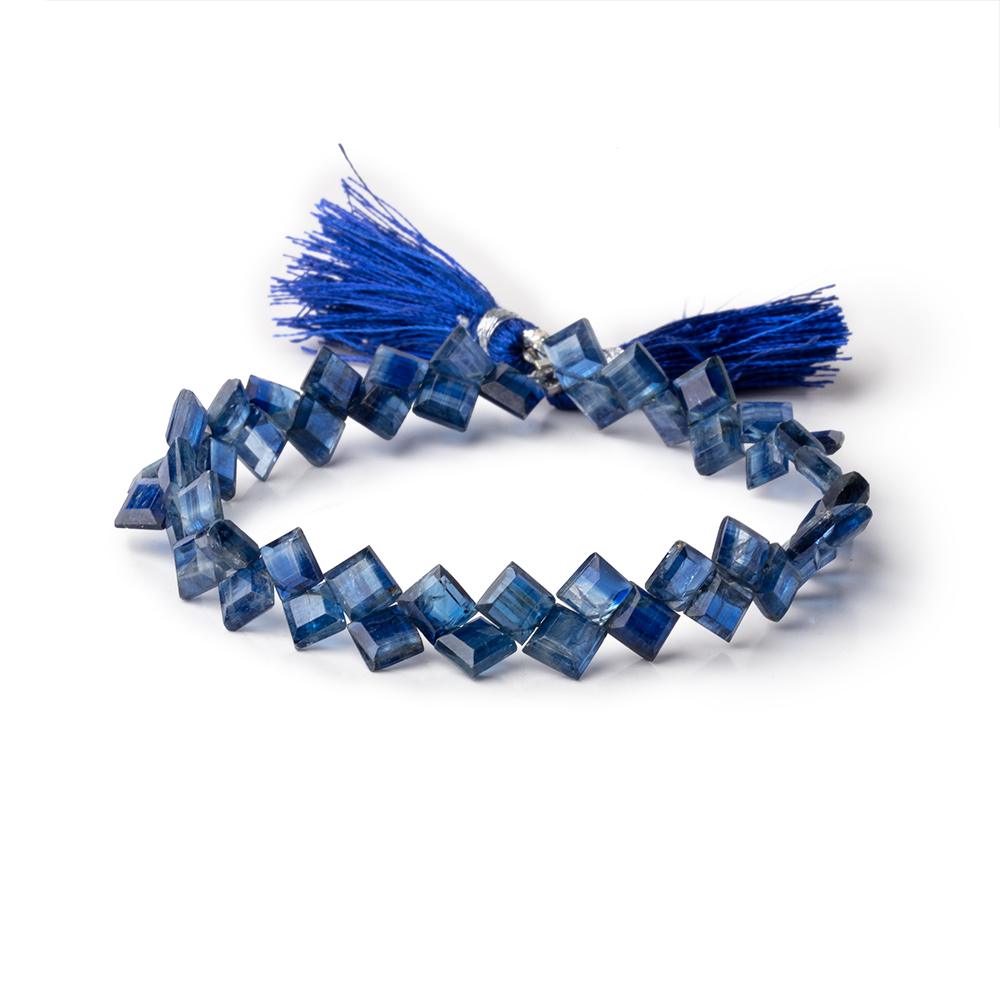 5-5.5mm Kyanite Bevel Cut Square Beads 7.5 inch 53 pieces - Beadsofcambay.com
