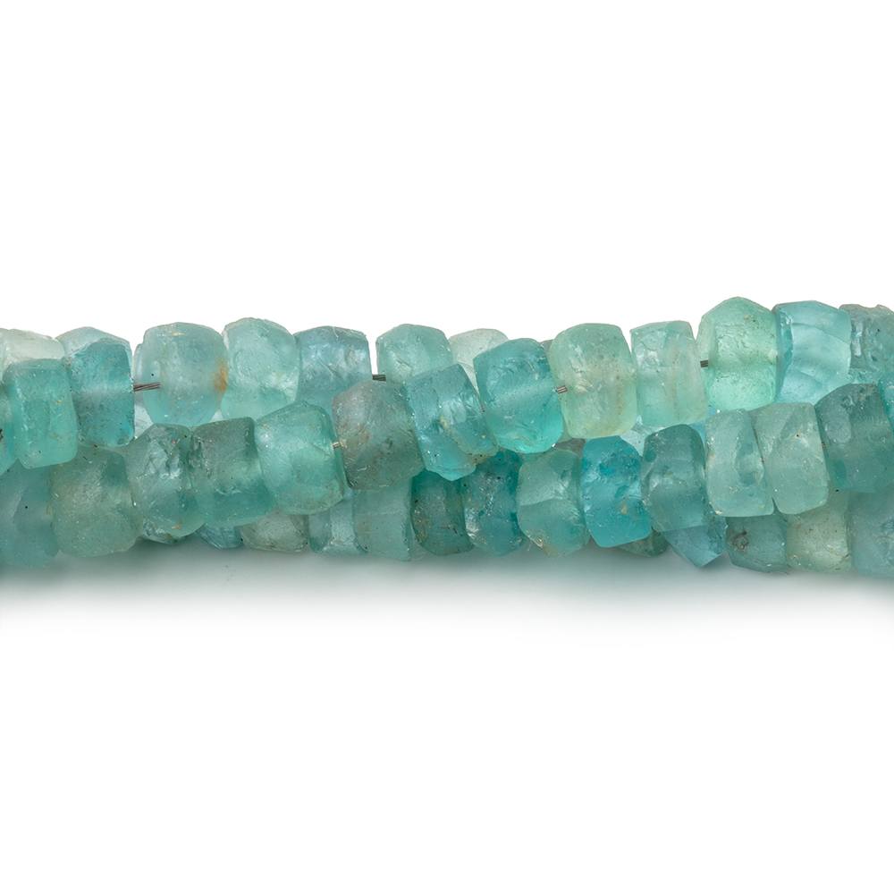 5-5.5mm Matte Apatite Faceted Rondelle Beads 13 inch 90 pieces - Beadsofcambay.com