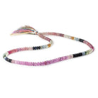 5-5.5mm Ruby & Multi Color Sapphire Plain Rondelle Beads 18 inch 164 pieces - Beadsofcambay.com
