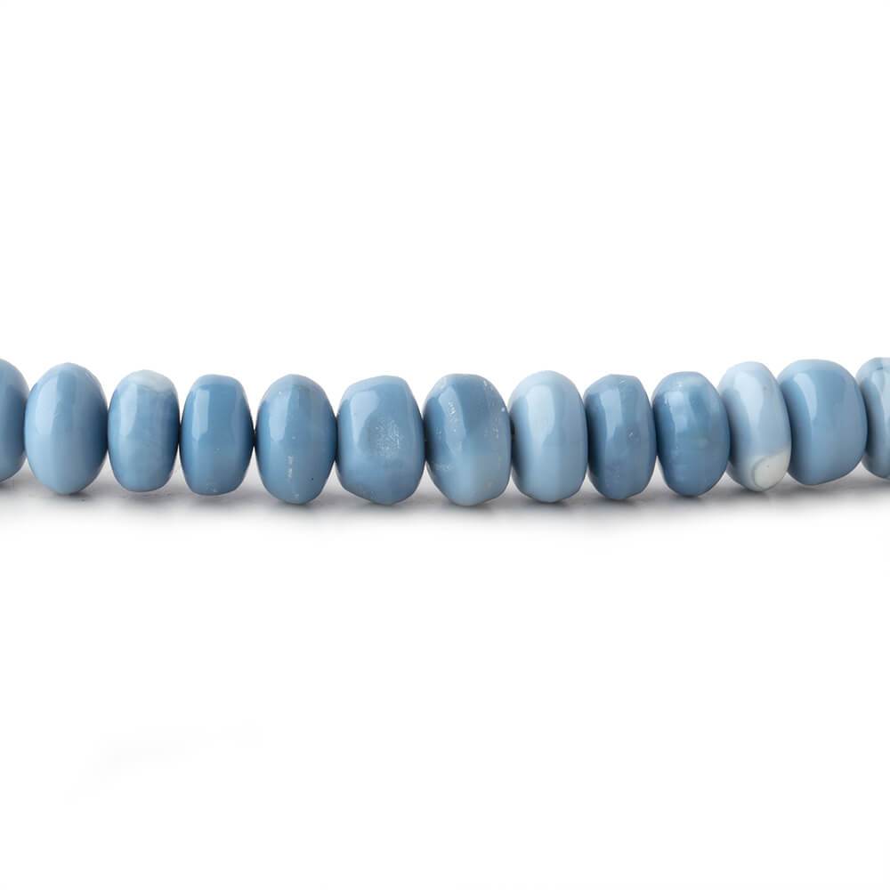 5-5.5mm Shaded White to Blue Owyhee Opal plain rondelle beads 18 inch 140 pieces - Beadsofcambay.com