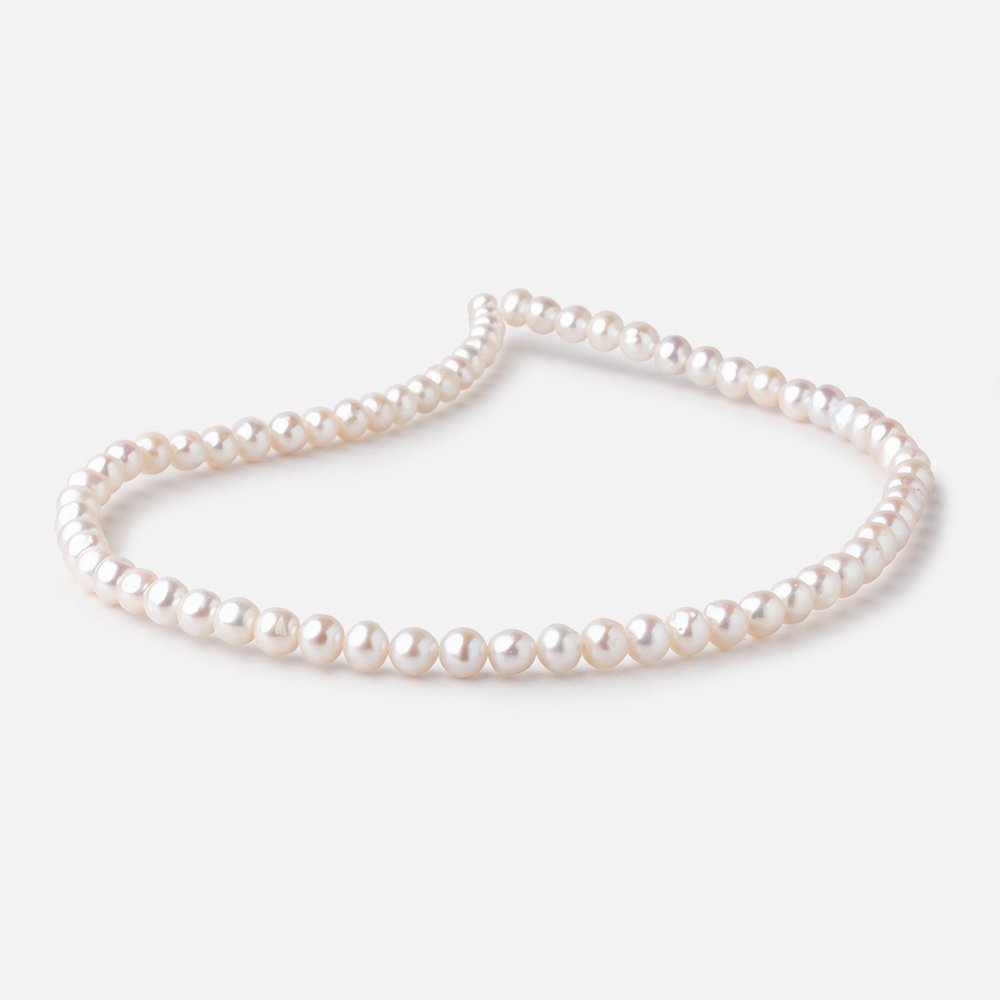 5-6.5mm Chinese Akoya Saltwater Pearl Beads 15.5 inch 66 pieces A - Beadsofcambay.com