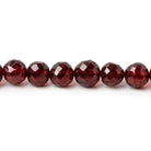 5-6.5mm Garnet Faceted Round Beads 15.75 inch 68 pieces - Beadsofcambay.com
