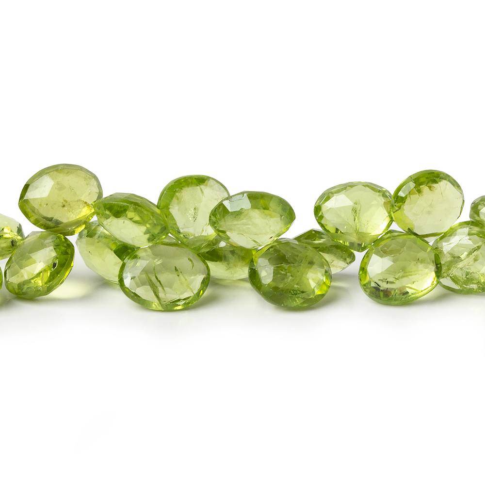 5-6.5mm Peridot Faceted Heart Beads 8 inch 52 pieces - Beadsofcambay.com