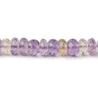 5-6mm Ametrine Faceted Rondelles 16 inch 120 Beads AA - Beadsofcambay.com