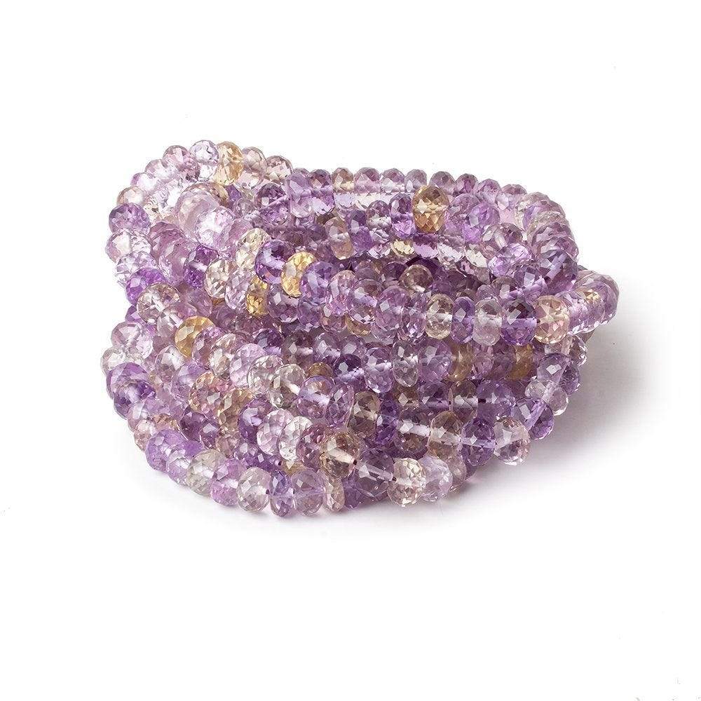 5-6mm Ametrine Faceted Rondelles 16 inch 120 Beads AA - Beadsofcambay.com