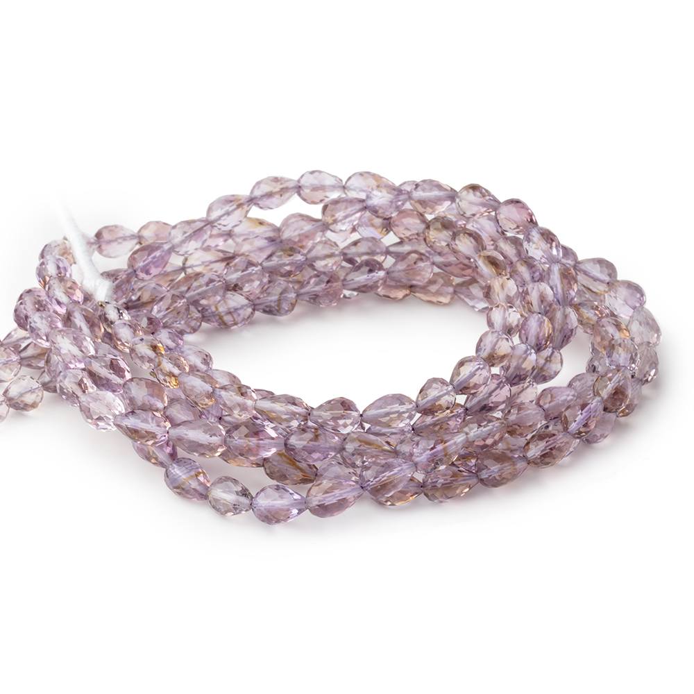 5-6mm Amethyst Straight Drilled Faceted Tear Drop Beads 15.5 inch 60 pieces - Beadsofcambay.com