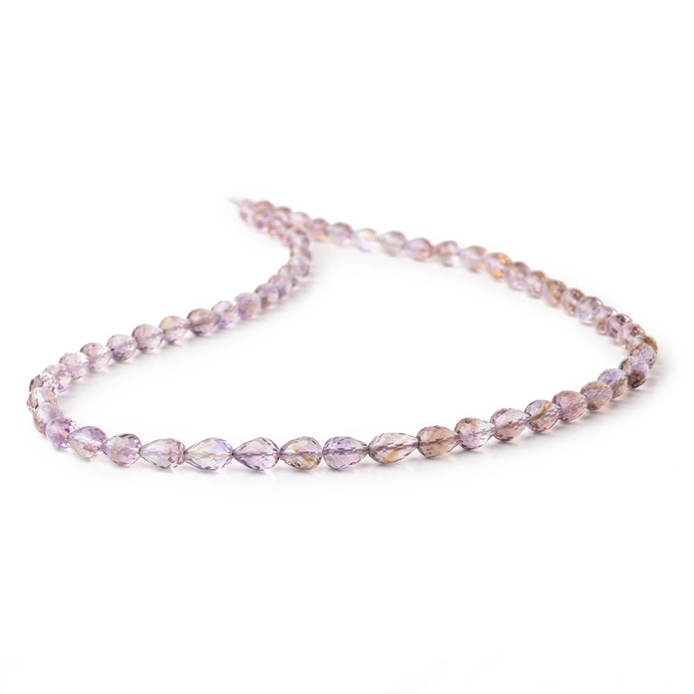 5-6mm Amethyst Straight Drilled Faceted Tear Drop Beads 15.5 inch 60 pieces - Beadsofcambay.com