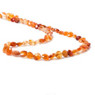 5-6mm Carnelian Straight Drilled Faceted Heart Beads 15 inch 64 pieces - Beadsofcambay.com