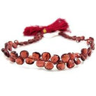 5-6mm Garnet Heart Briolette 8 inch 63 pieces - Beadsofcambay.com