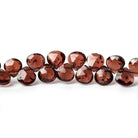 5-6mm Garnet Heart Briolette 8 inch 63 pieces - Beadsofcambay.com