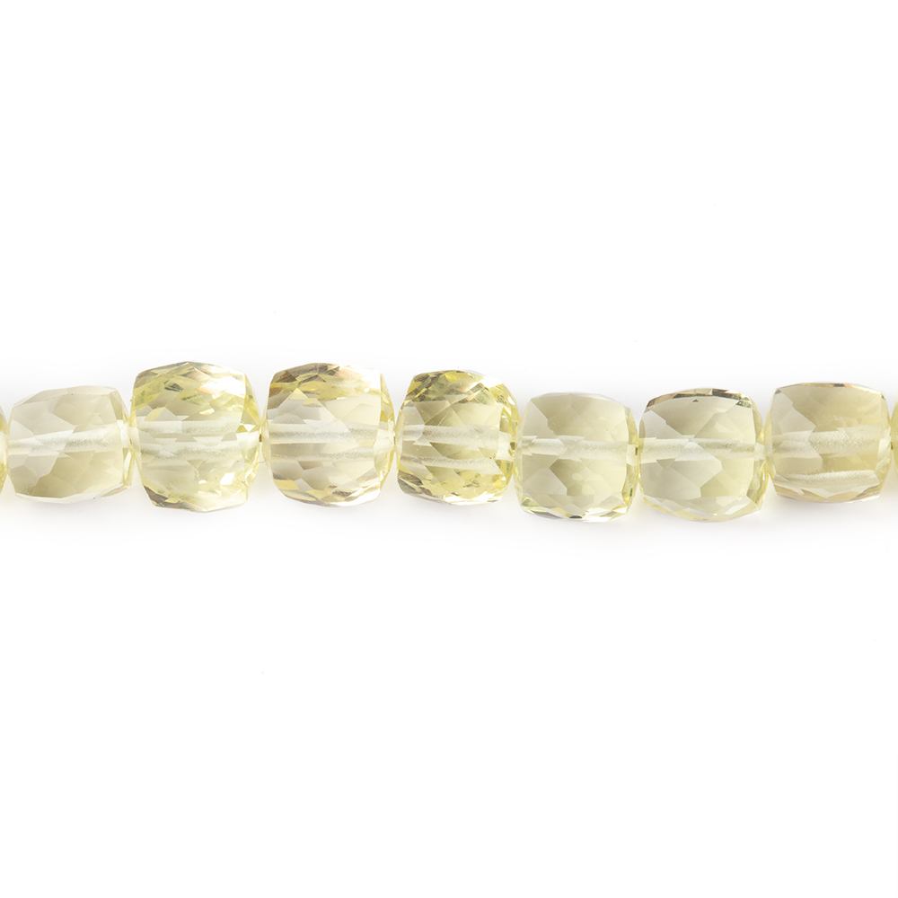 5-6mm Lemon Quartz Faceted Cube Beads 8.25 inch 36 pieces - Beadsofcambay.com