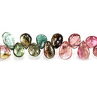 5-6mm Multi Color Afghani Tourmaline Plain Pear - Beadsofcambay.com