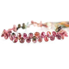 5-6mm Multi Color Afghani Tourmaline Plain Pear - Beadsofcambay.com