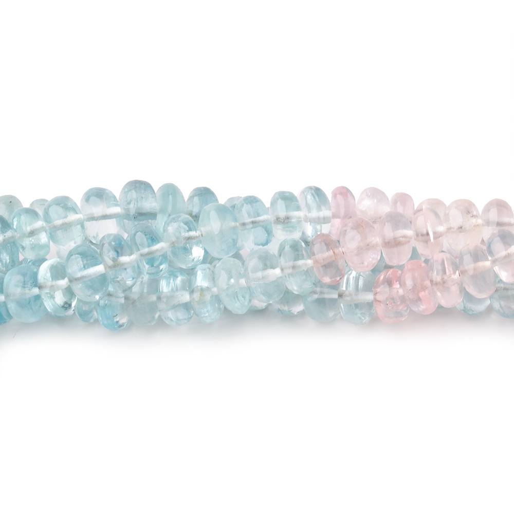 5-6mm Multi Color Beryl Plain Rondelle Beads 18 inch 145 pieces AA - Beadsofcambay.com