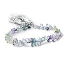 5-6mm Multi Color Fancy Sapphire Faceted Pear Beads 7.5 inch 93 pieces - Beadsofcambay.com