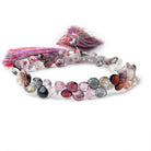 5-6mm Multi Color Spinel Faceted Heart Beads 8 inch 64 pieces - Beadsofcambay.com