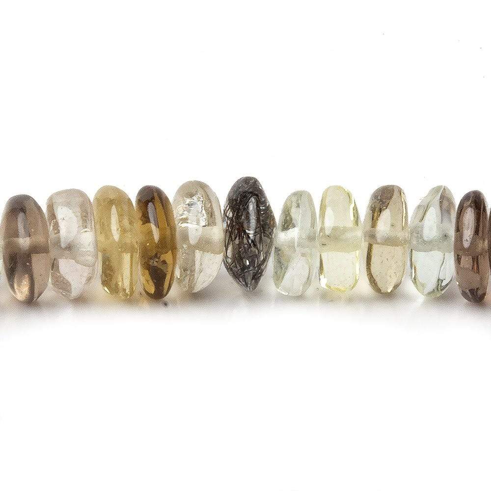 5-6mm Multi-Gemstone Plain Rondelle Beads 16 inch 177 pieces - Beadsofcambay.com