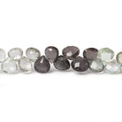 5-6mm Multi-tonal Silimanite Heart Briolette 8 inch 66 pieces - Beadsofcambay.com