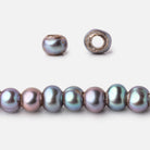 5-6mm Pistachio Peacock Off Round 2.5mm Large Hole Pearls 95 Beads - Beadsofcambay.com