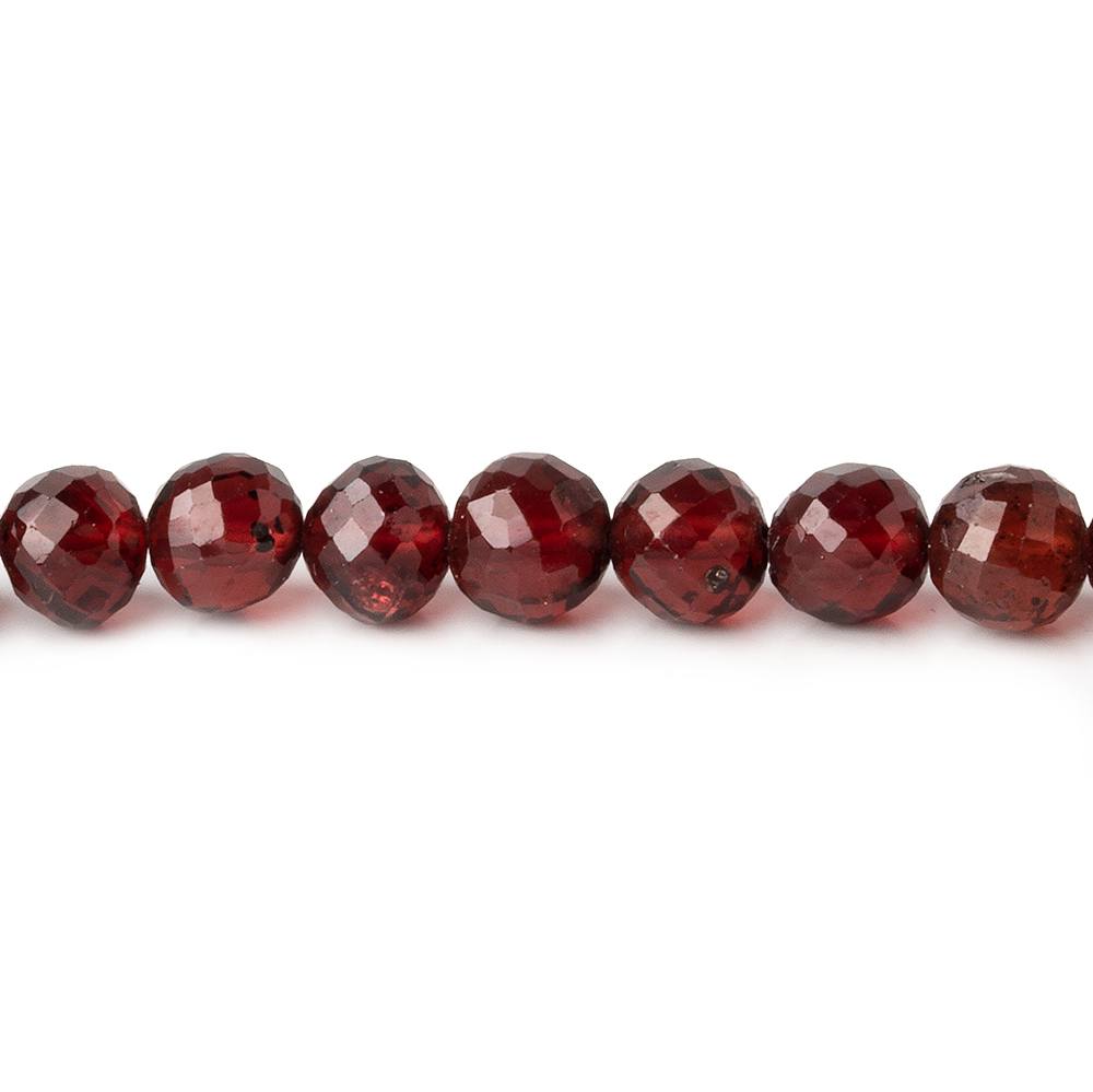 5-6mm Pyrope Garnet faceted rounds 15.75 inches 75 beads AAA - Beadsofcambay.com