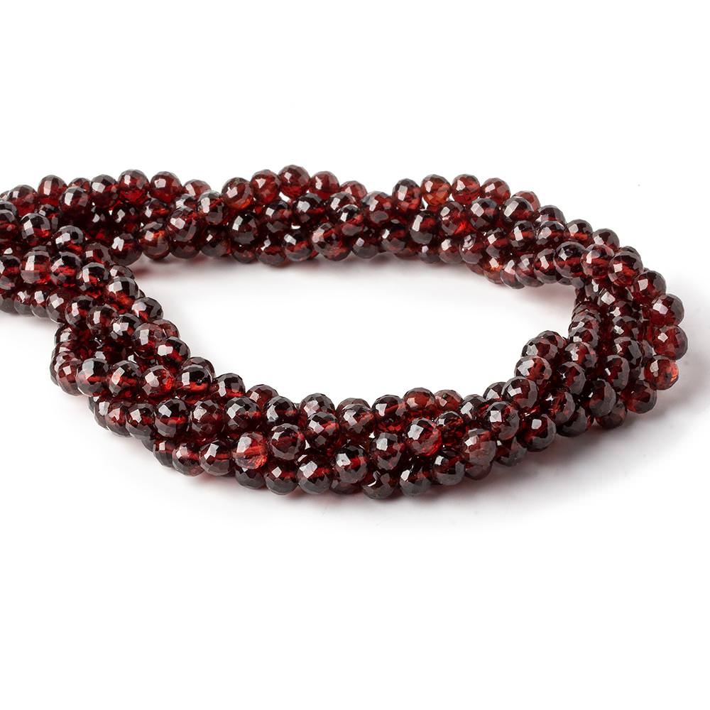 5-6mm Pyrope Garnet faceted rounds 15.75 inches 75 beads AAA - Beadsofcambay.com