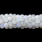 5-6mm Rainbow Moonstone Beads Plain Round Beads 14 inch 58pcs - Beadsofcambay.com