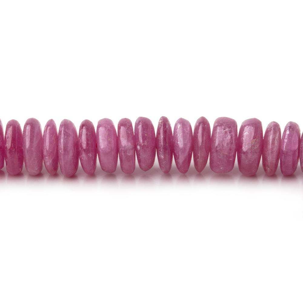 5-6mm Ruby Plain Heshi Beads 8 inch 106 pieces - Beadsofcambay.com