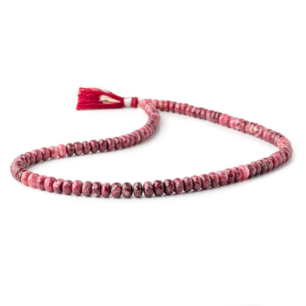 5-6mm Shaded Thulite Faceted Rondelle Beads 16 inch 105 pieces - Beadsofcambay.com
