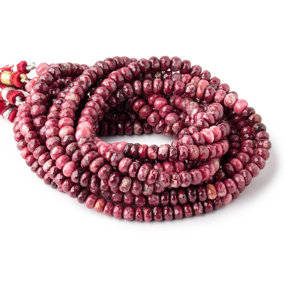 5-6mm Shaded Thulite Faceted Rondelle Beads 16 inch 105 pieces - Beadsofcambay.com