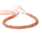 4.5-5.5mm Sunstone Faceted Rondelle Beads 8 inch 62 pieces - Beadsofcambay.com