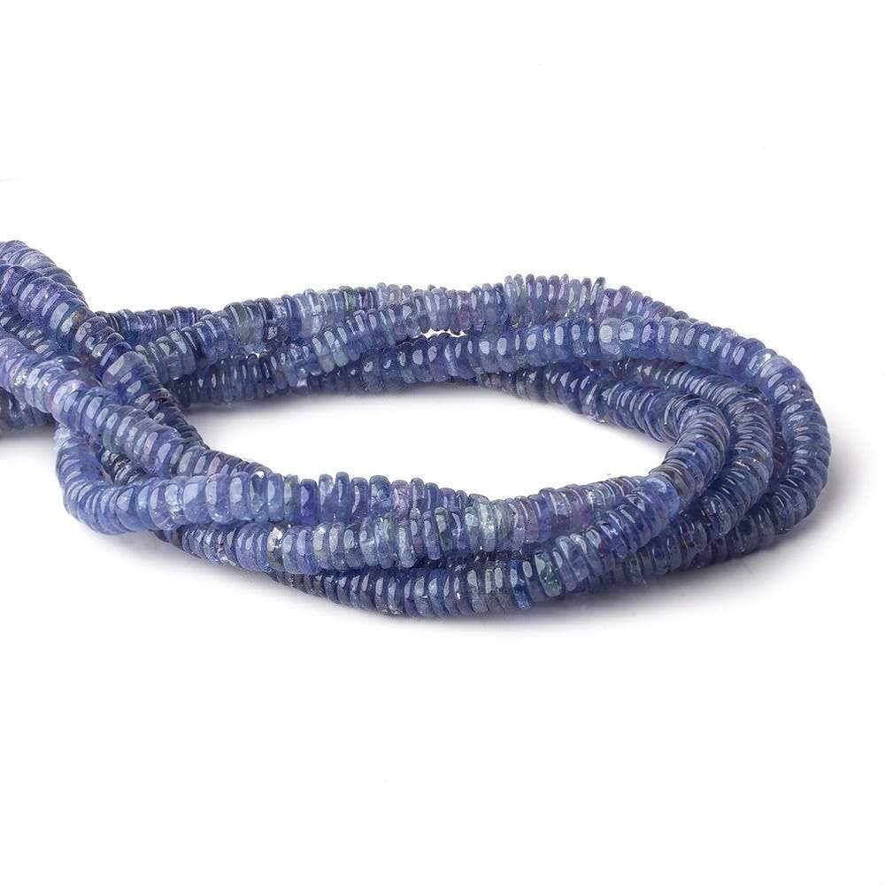 5-6mm Tanzanite plain heshi beads 14 inch 225 pieces A - Beadsofcambay.com